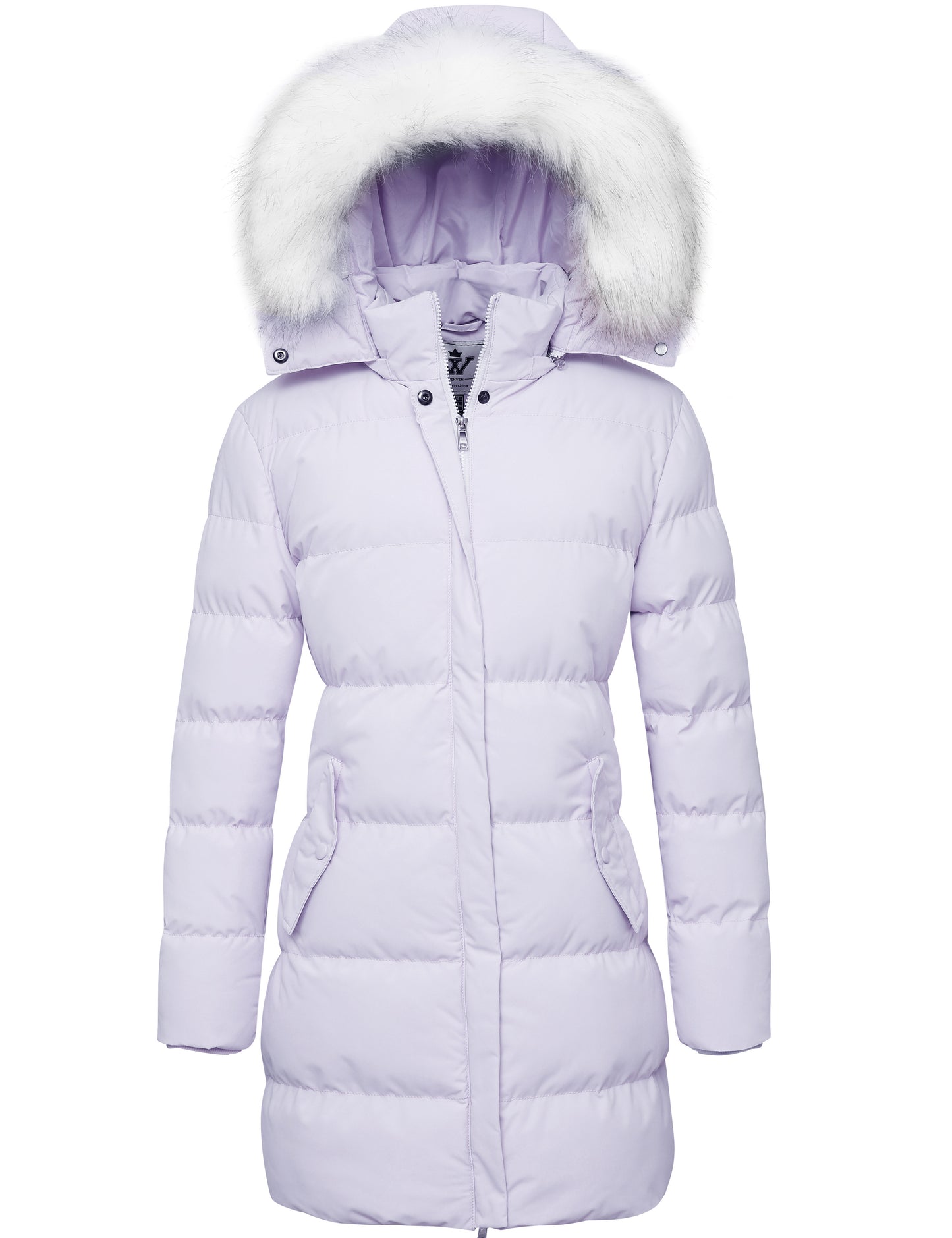 Women's Winter Thicken Puffer Coat Warm Jacket with Faux Fur Hood
