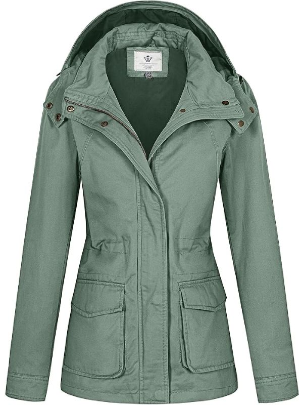 Women's Anork Military Style Jacket Lightweight Safari Casual Coat