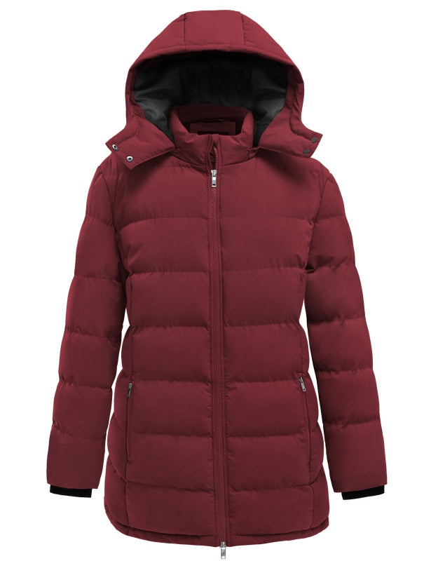 Soularge Women's Plus Size Winter Warm Long Insulated Puffer Jacket