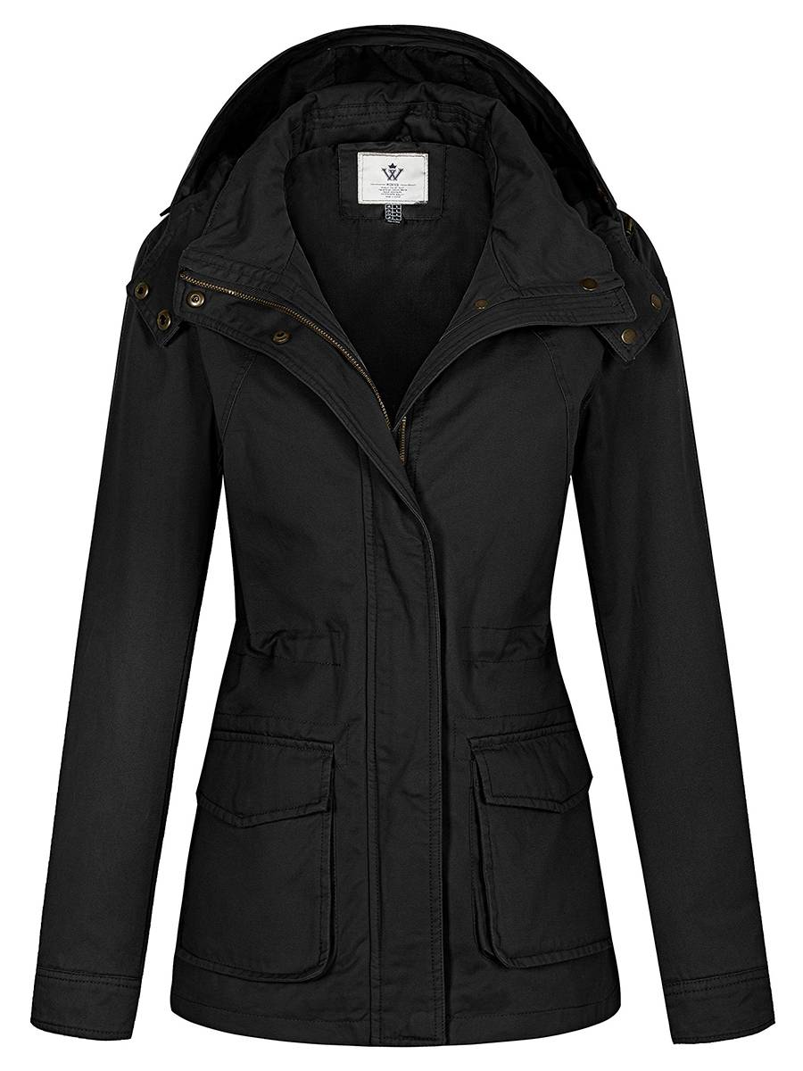 Women's Anork Military Style Jacket Lightweight Safari Casual Coat