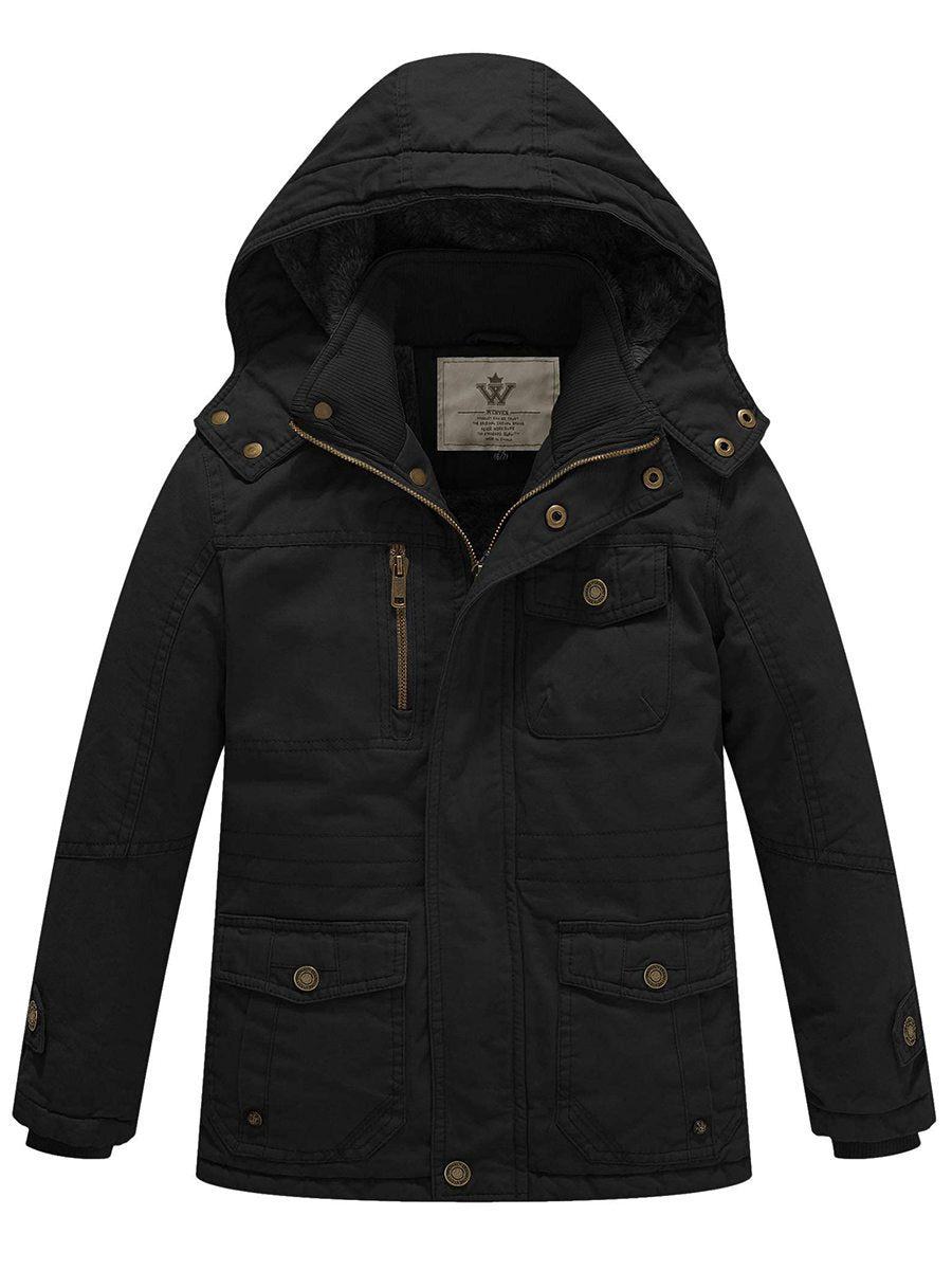 Boy's & Girl's Cotton Coat Thick Sherpa Lined Jacket