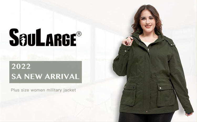 Women's plus size military on sale jacket