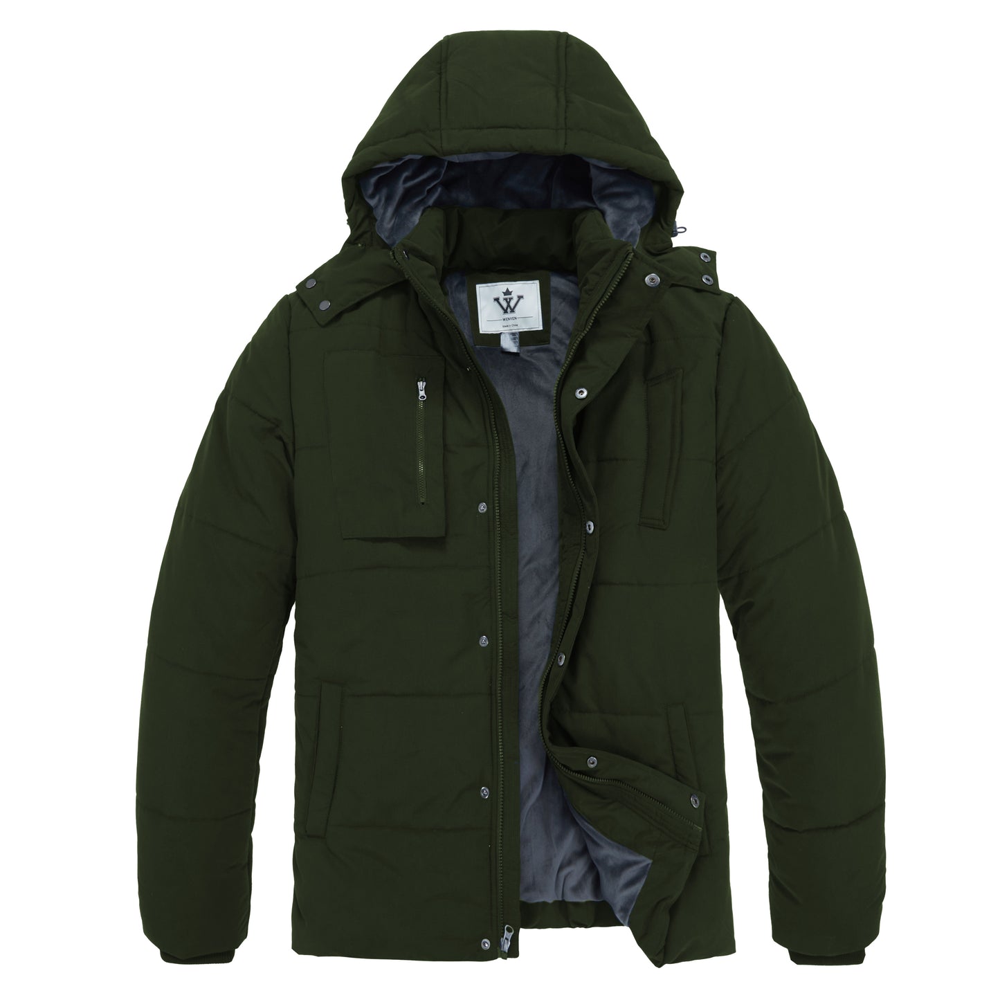 Men's Winter Coat Warm Cotton Parka Coat Hooded Waterproof Jacket