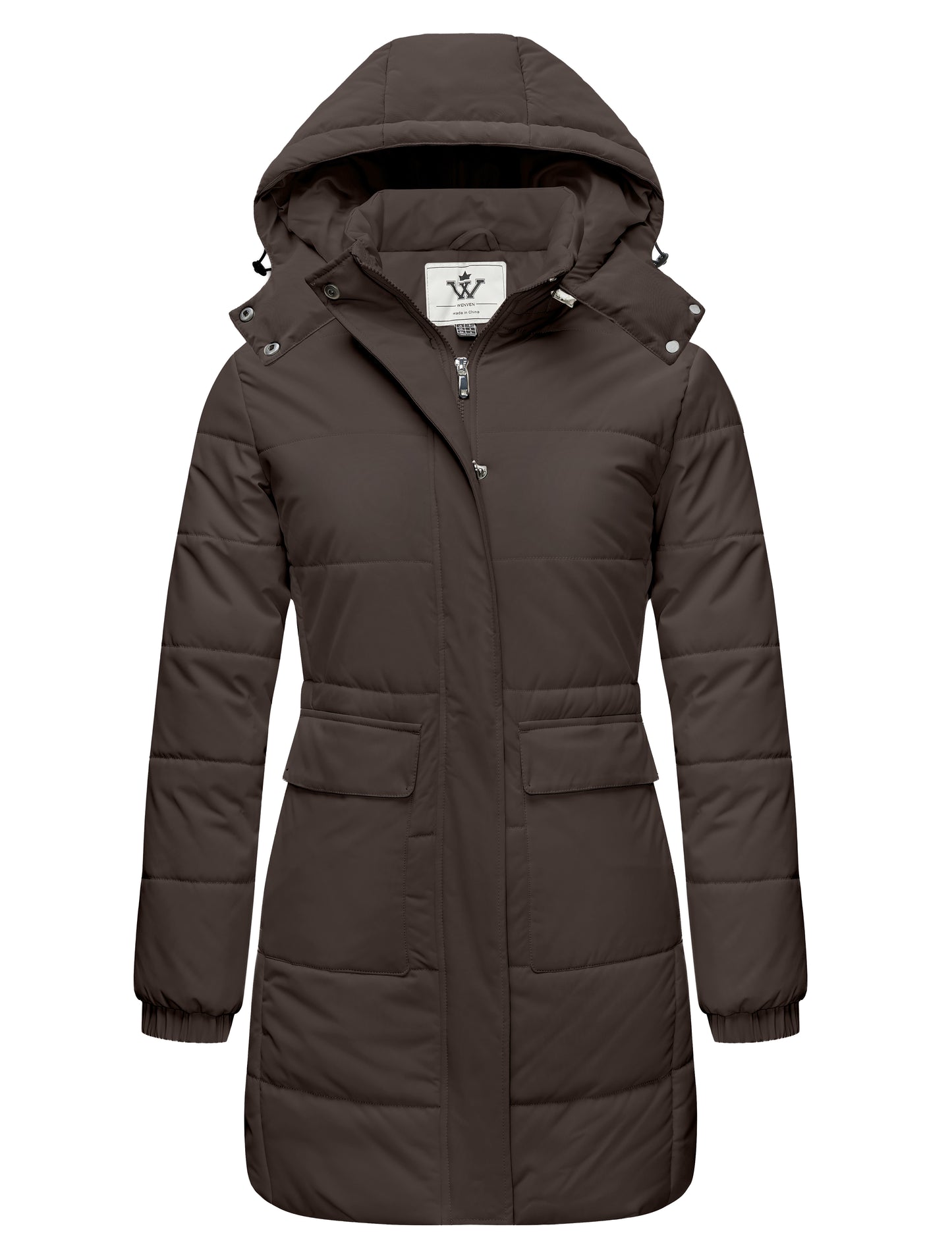 WenVen Women's Winter Thickened Coat Warm Jacket with Faux Fur Removable Hood