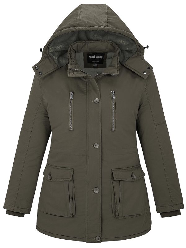 Plus size green outlet parka