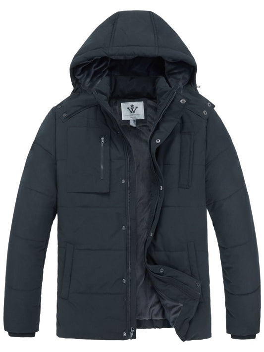 Men's Winter Coat Warm Cotton Parka Coat Hooded Waterproof Jacket