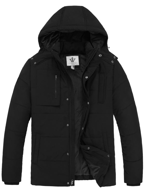 Men's Winter Coat Warm Cotton Parka Coat Hooded Waterproof Jacket