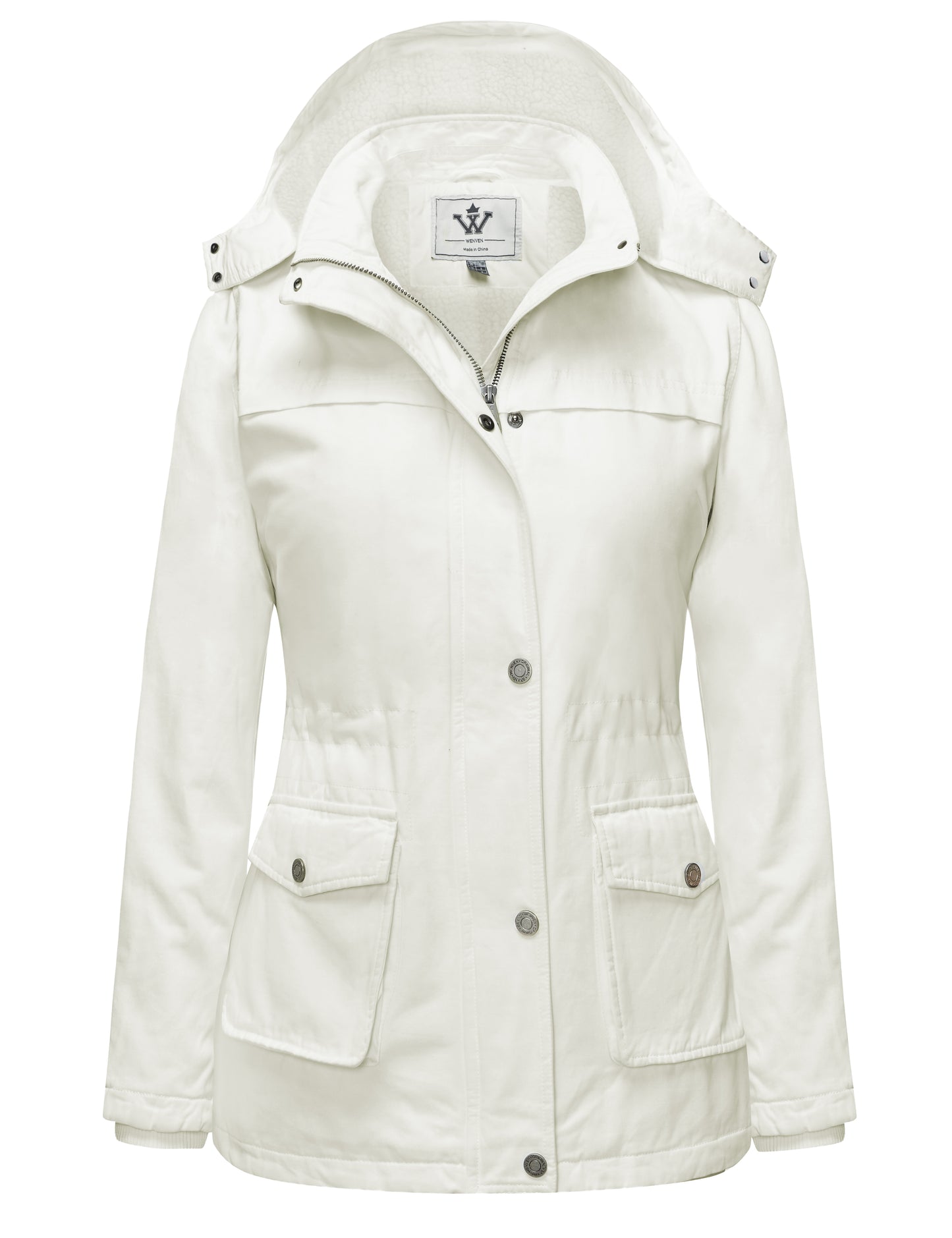 WenVen Women's Puffer Jacket Warm Winter Coat Thick Insulation Outerwear with Detachable Hood
