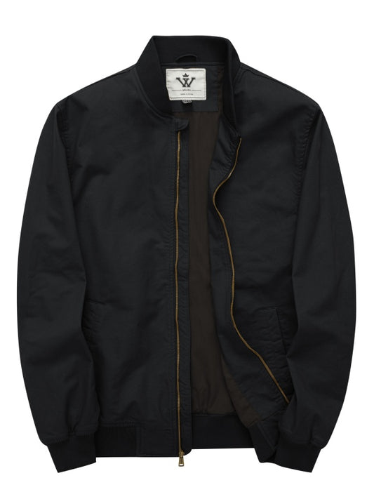 WenVen Men's Bomber Jacket Spring  Lightweight Long Sleeve Work Coat