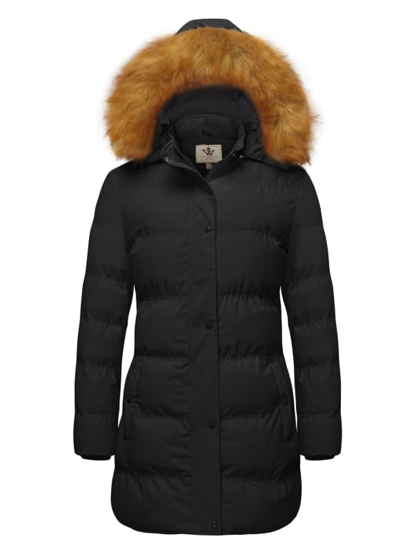 WenVen Women's Winter Coat Puffer Jacket Warm Outerwear with Insulated Hood
