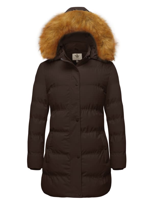 WenVen Women's Winter Coat Puffer Jacket Warm Outerwear with Insulated Hood