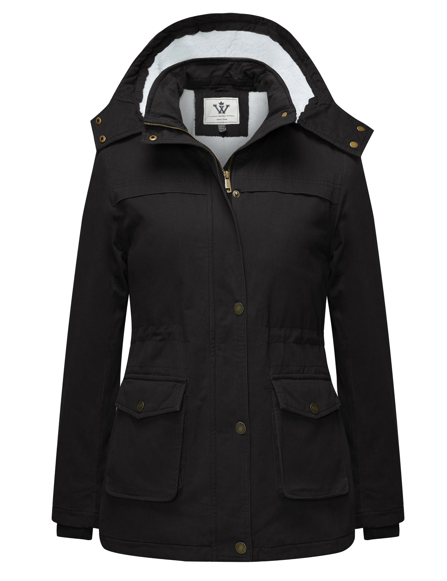 WenVen Women's Puffer Jacket Warm Winter Coat Thick Insulation Outerwear with Detachable Hood