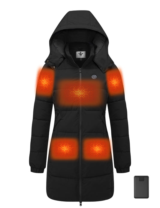 Wenven Women Waterproof Heated Jacket 3 Heat Settings with 20000mAh Battery