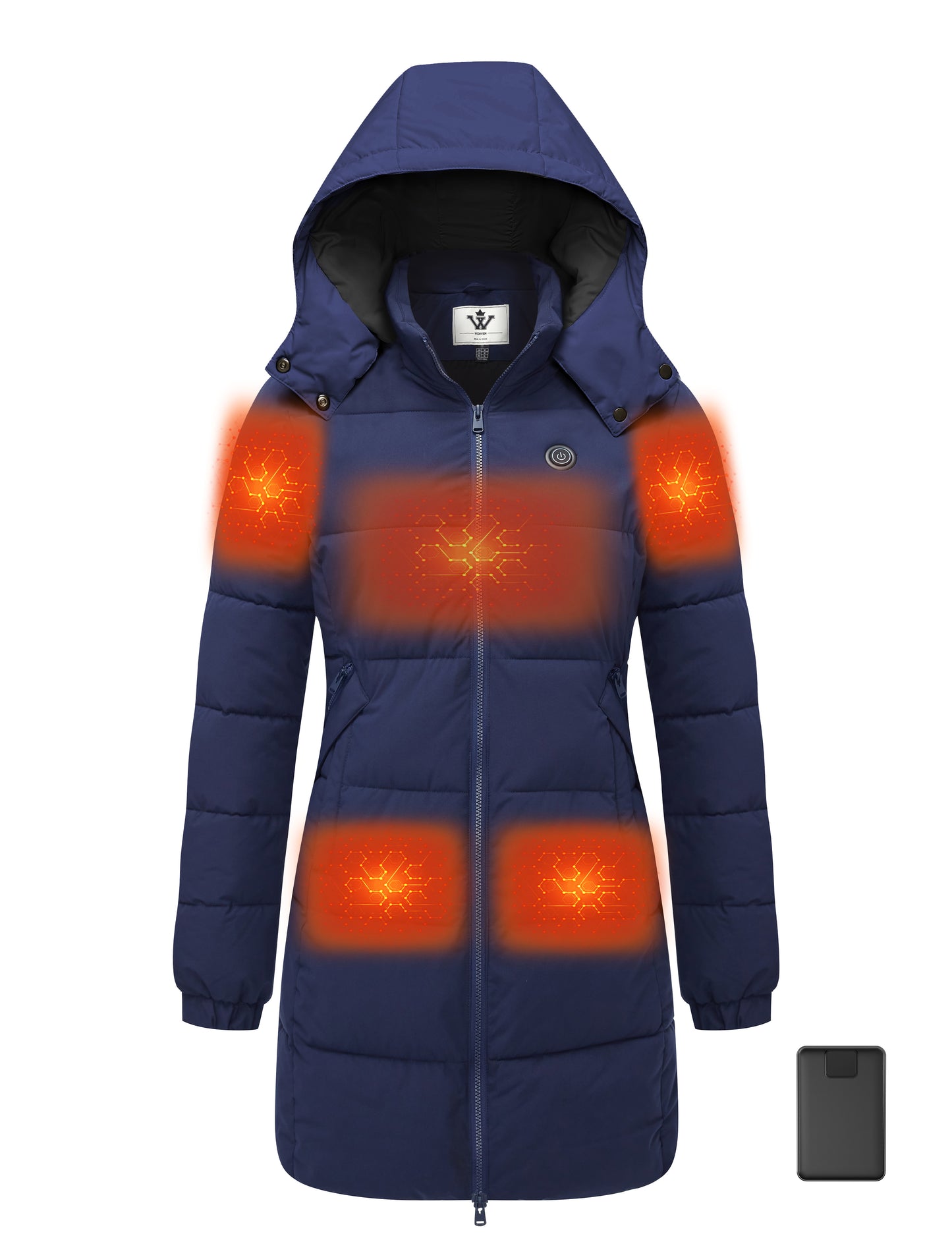 Wenven Women Waterproof Heated Jacket 3 Heat Settings with 20000mAh Battery