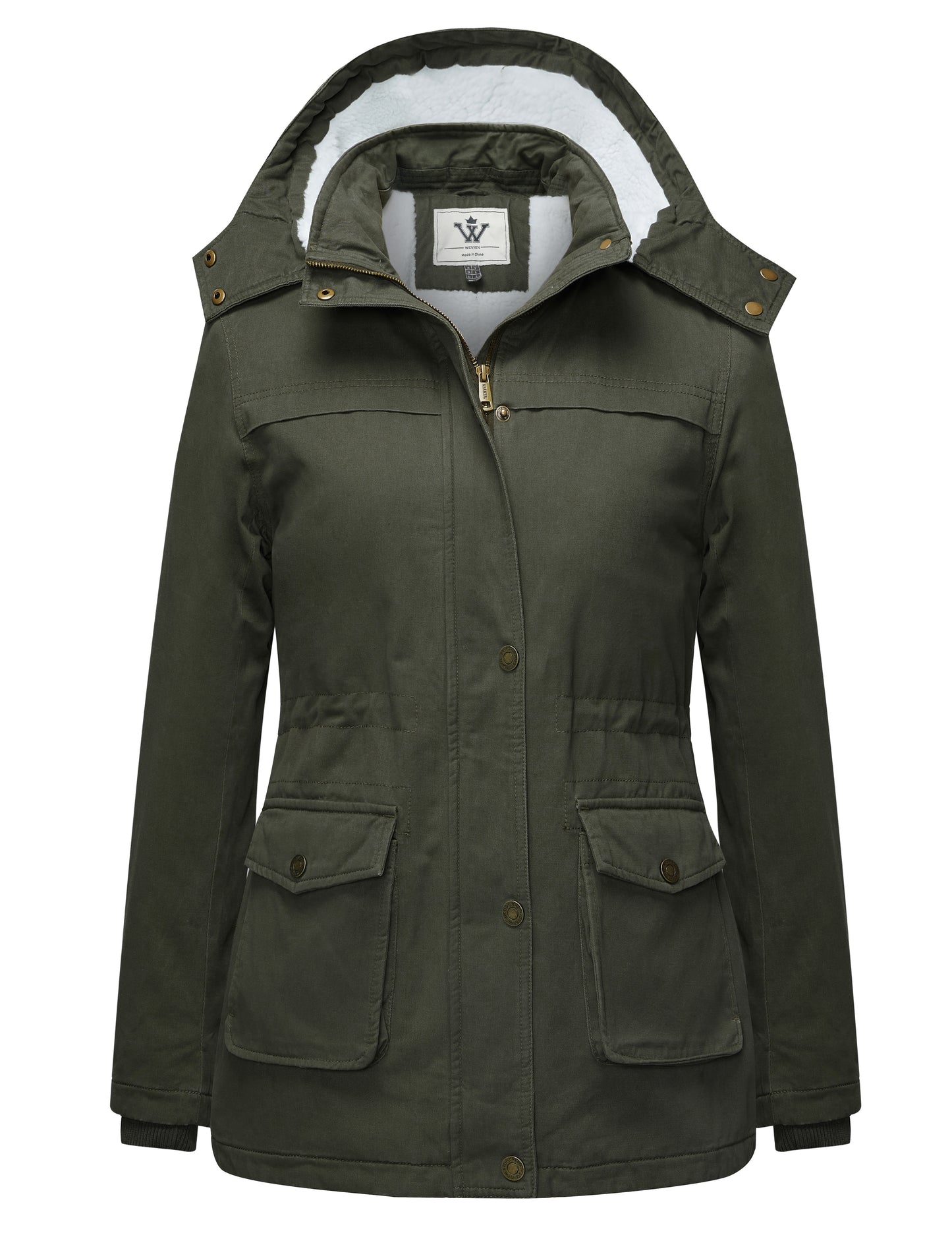 WenVen Women's Puffer Jacket Warm Winter Coat Thick Insulation Outerwear with Detachable Hood