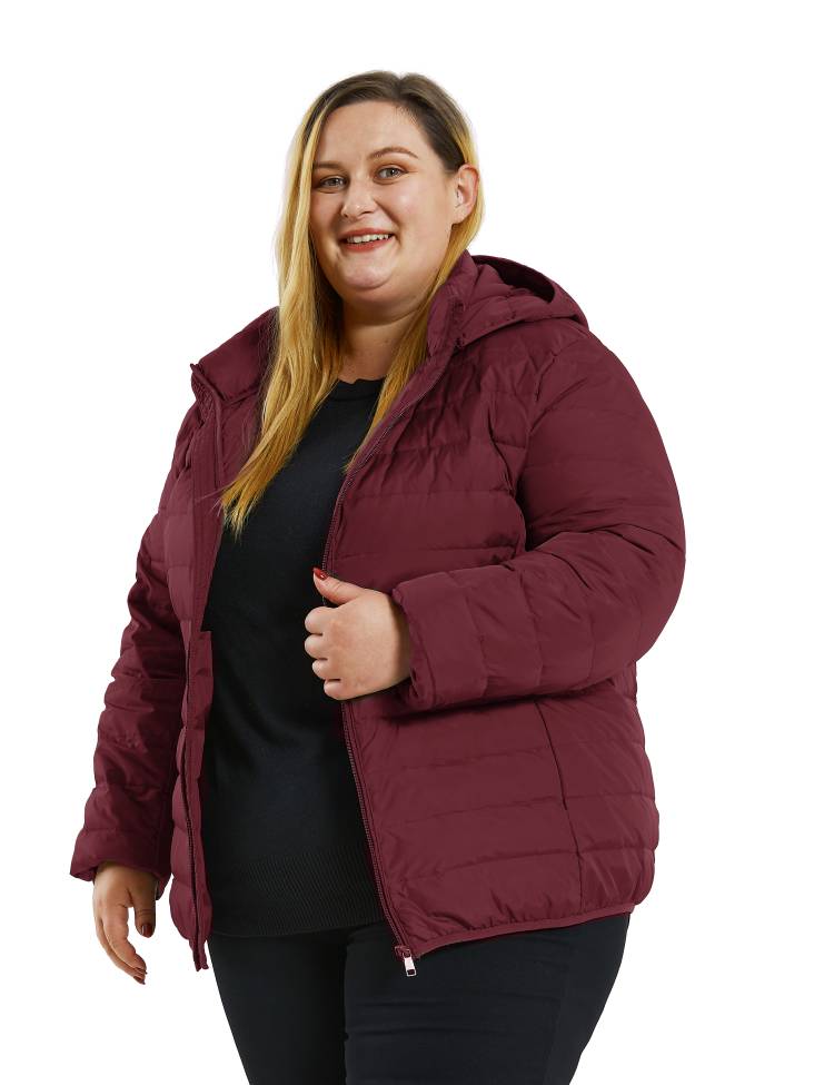 Soularge Women s Plus Size Winter Packable Lightweight Down Coat with WenVen