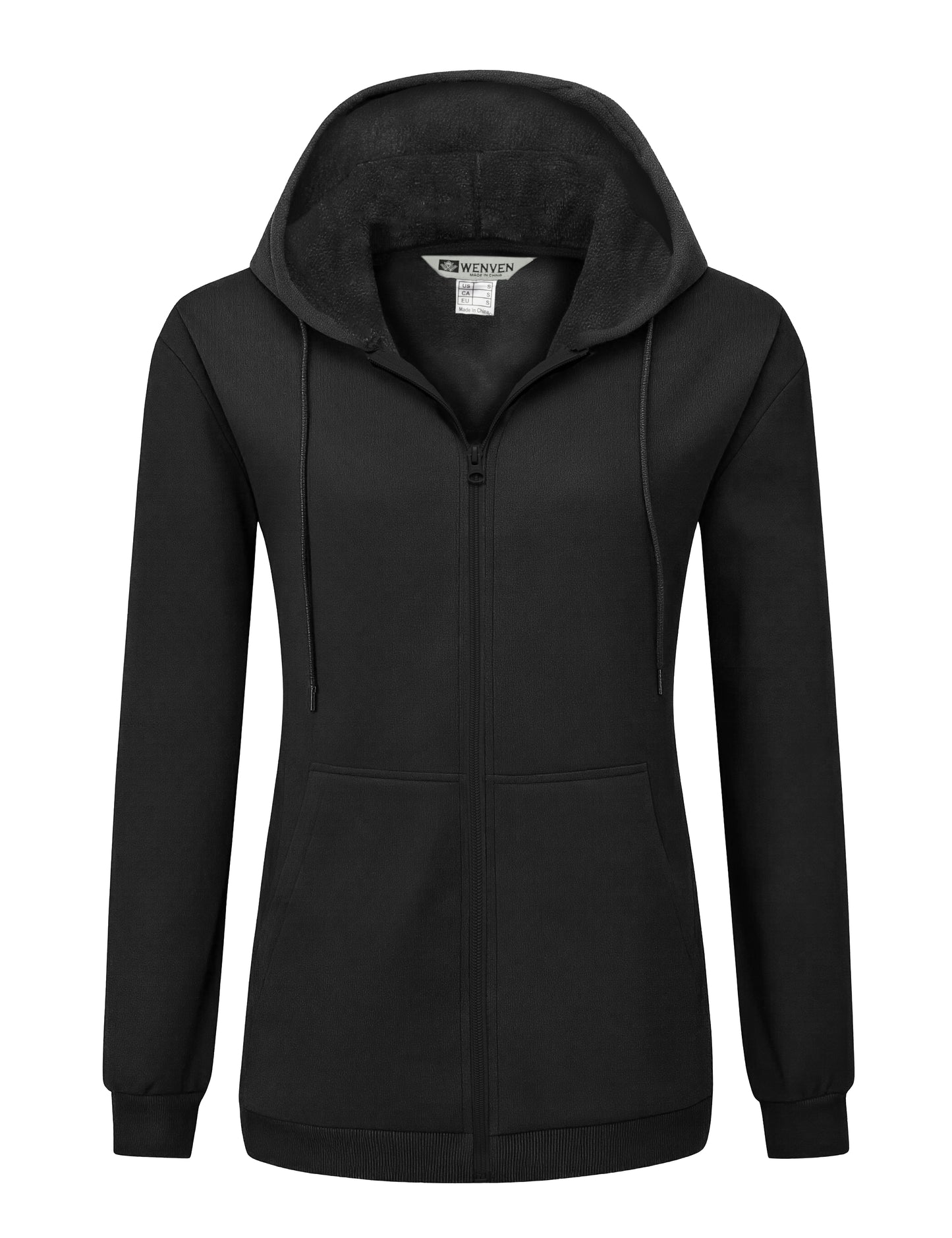 WenVen Women's Plus Size Zip Up Hoodies Oversized Sweatshirt Fleece Jacket