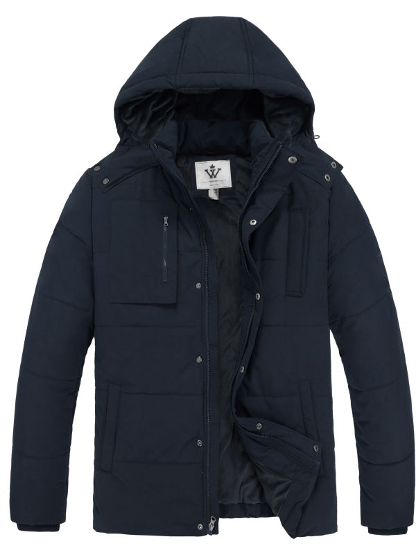 Men's Winter Coat Warm Cotton Parka Coat Hooded Waterproof Jacket