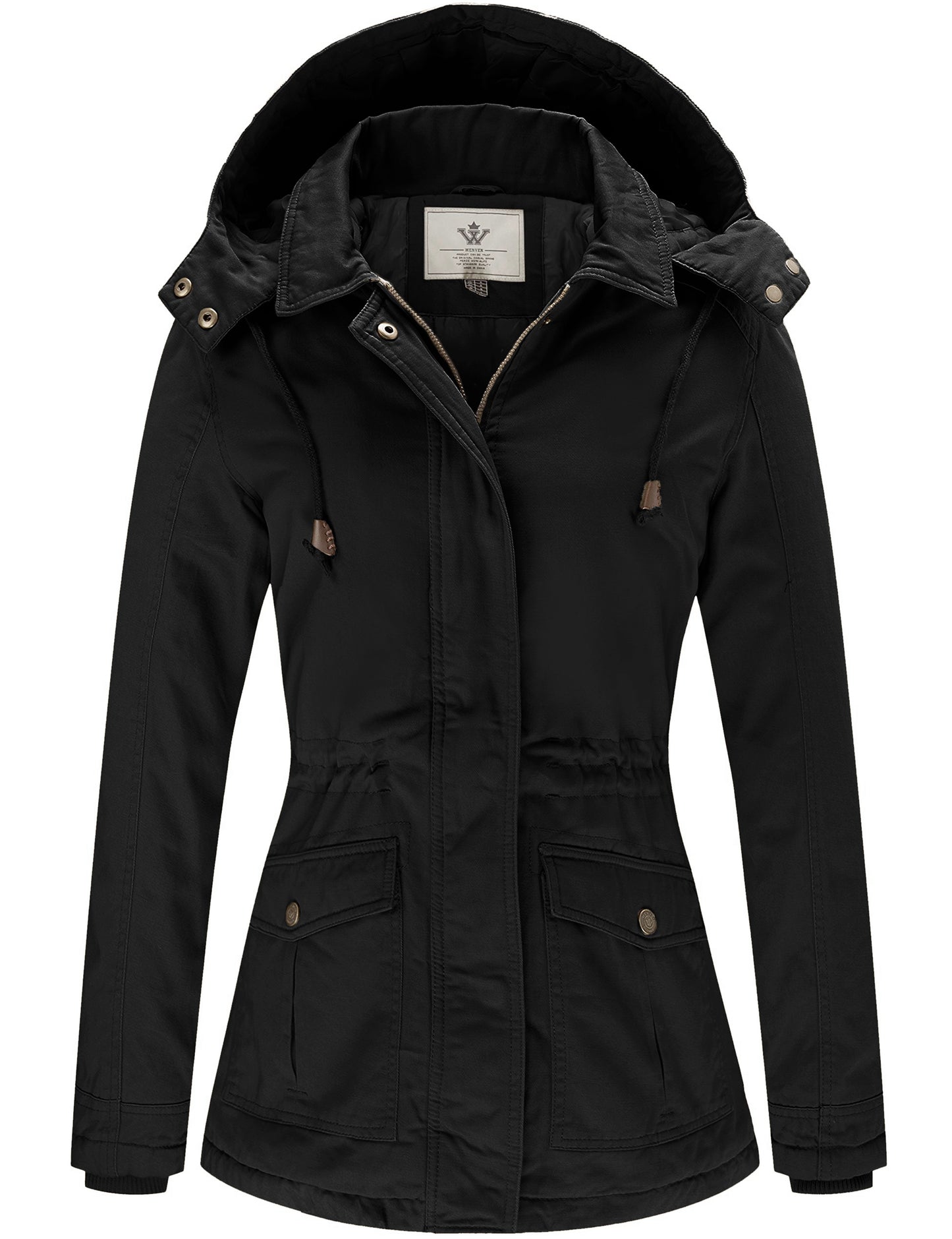 WenVen Women's Winter Thicken Cotton Coat Warm Parka Jacket with Hood