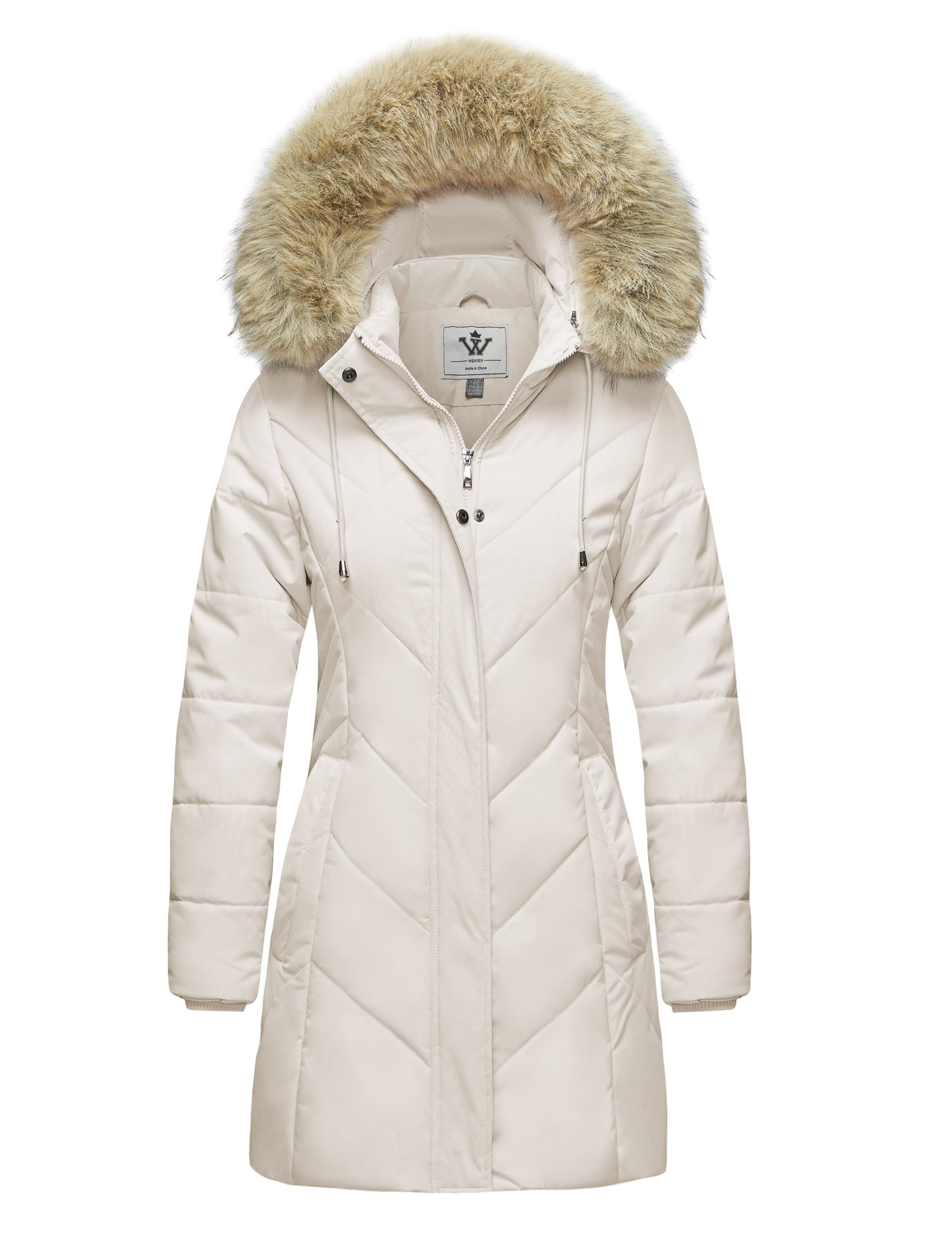 WenVen Women's Winter Thickened Windproof Parka Jacket