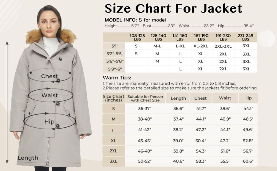 Women's Waterproof Winter Puffer Jacket Thicken Parka Coat with Fur Hood