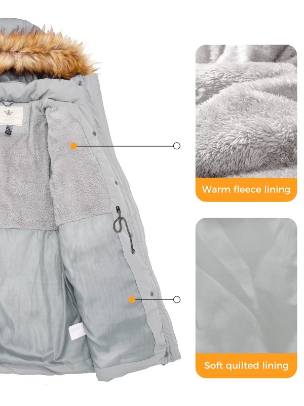 Women's Winter Waterproof Thickened Puffer Jacket with Fur Hood