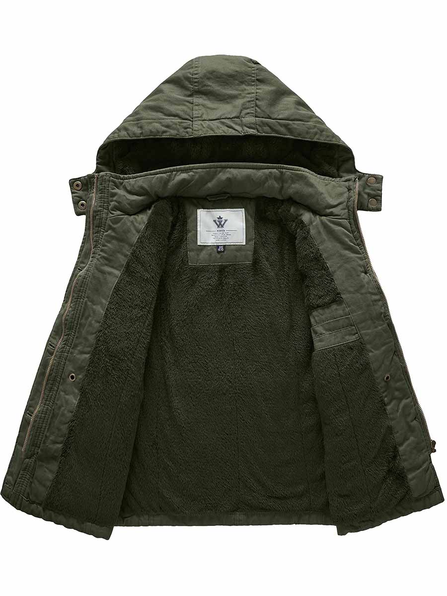 Boy's & Girl's Winter Warm Sherpa Lined Parka Coat with Removable Hood