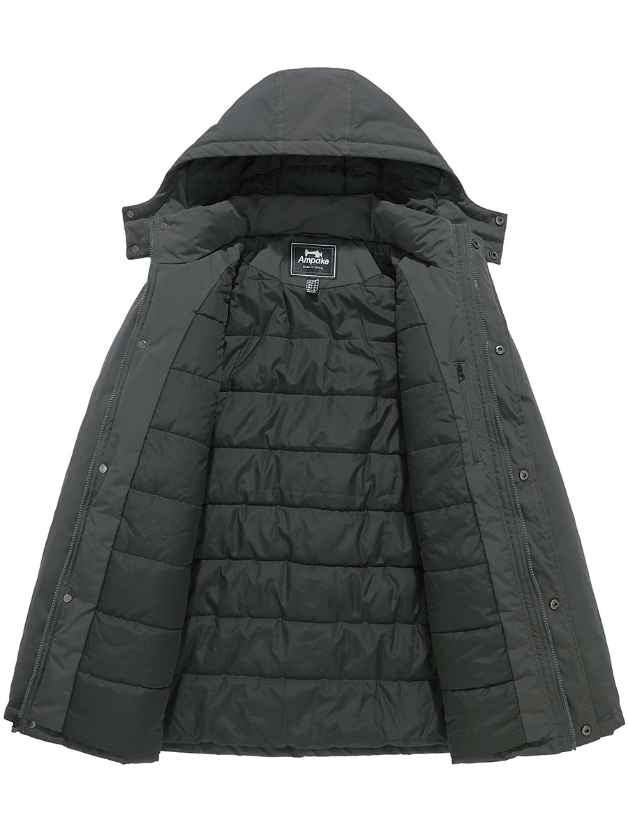 Ampake Men's Winter Heavy Warm Jacket Cotton Padded Coat