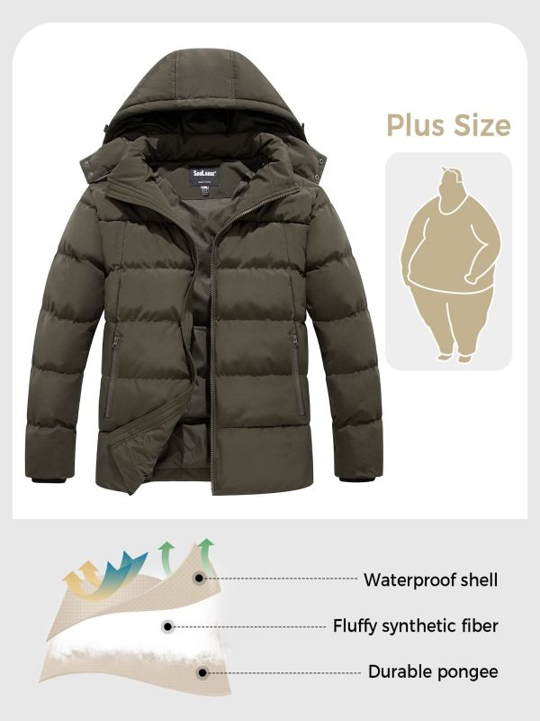  Soularge Women's Plus Size Winter Insulated Parka Coat