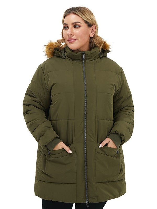 Soularge Women's Plus Size Winter Thickened Warm Coat