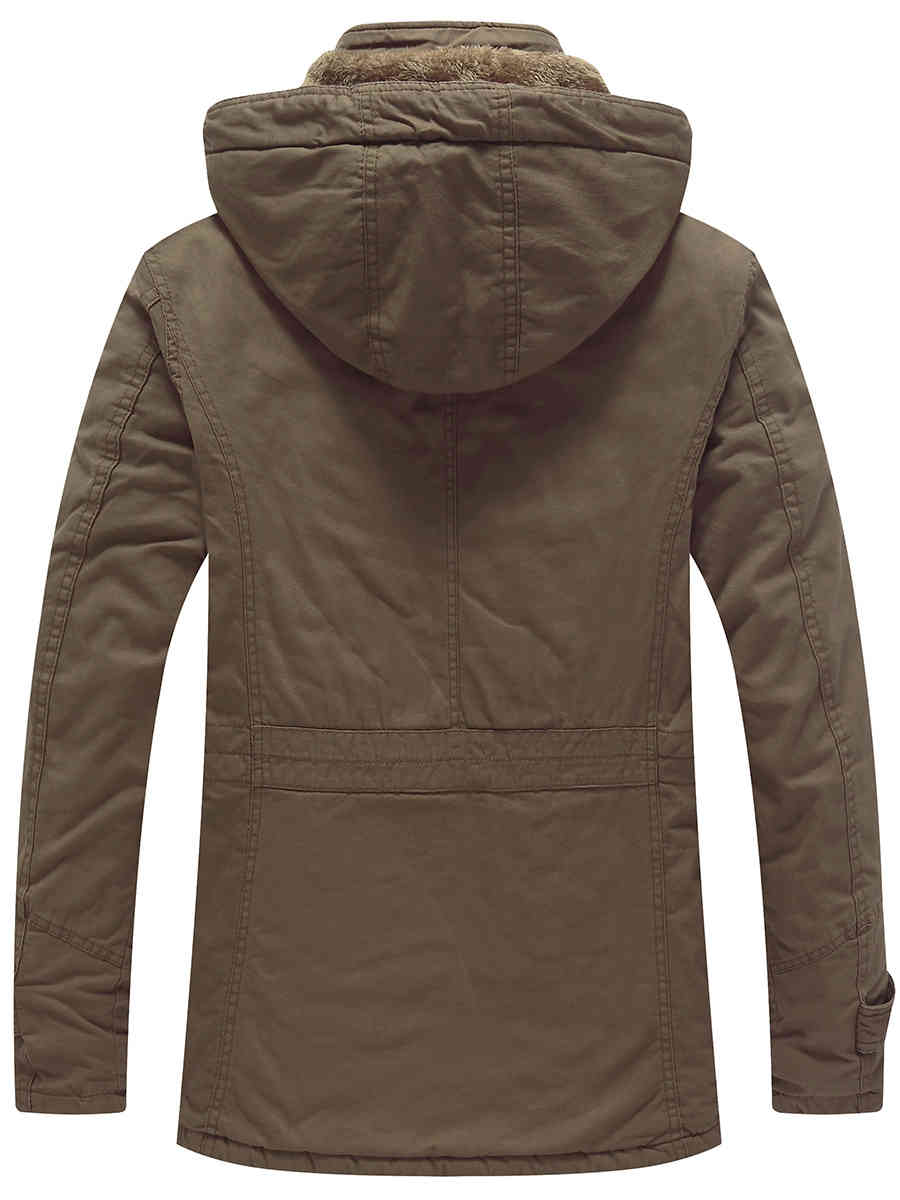 thumbnail image 2 of Men's Quilted Winter Parka Jacket With Removable Hood - Warm Waterproof Winter Coat 2 of 11