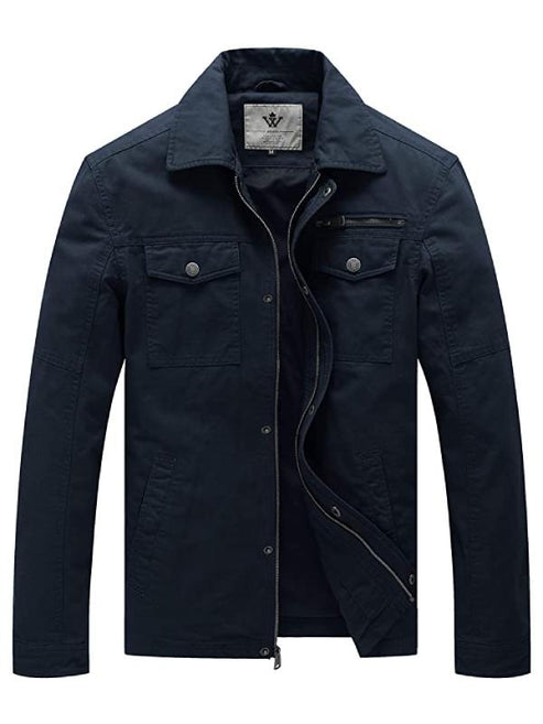 Winter Jacket For Men WenVen Men's Casual Cotton Work Jacket